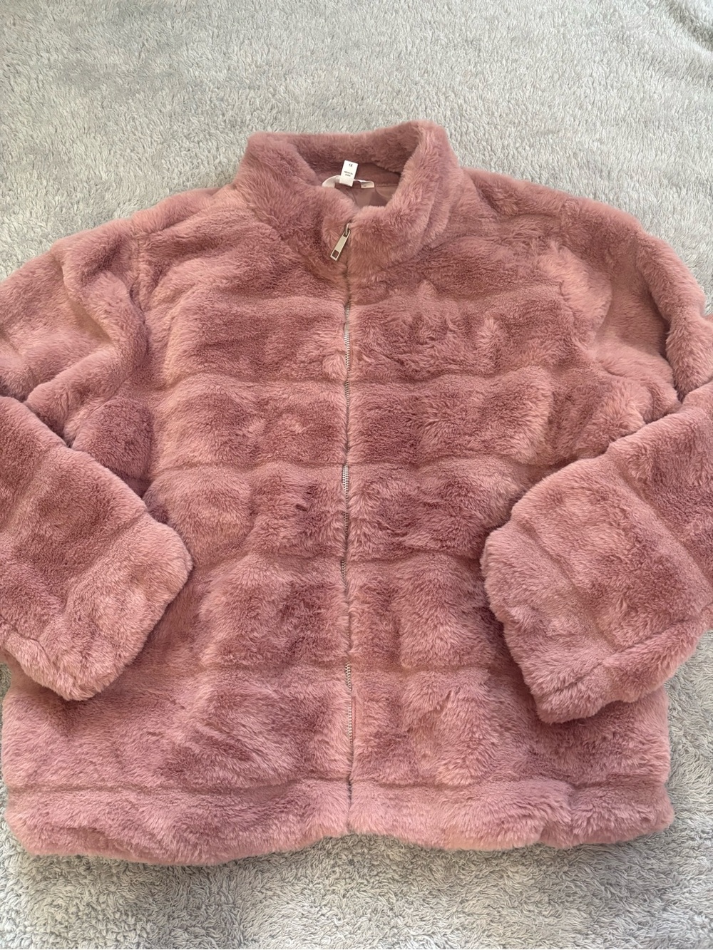 Time & Tru New Pink Fluffy Fleece Coat